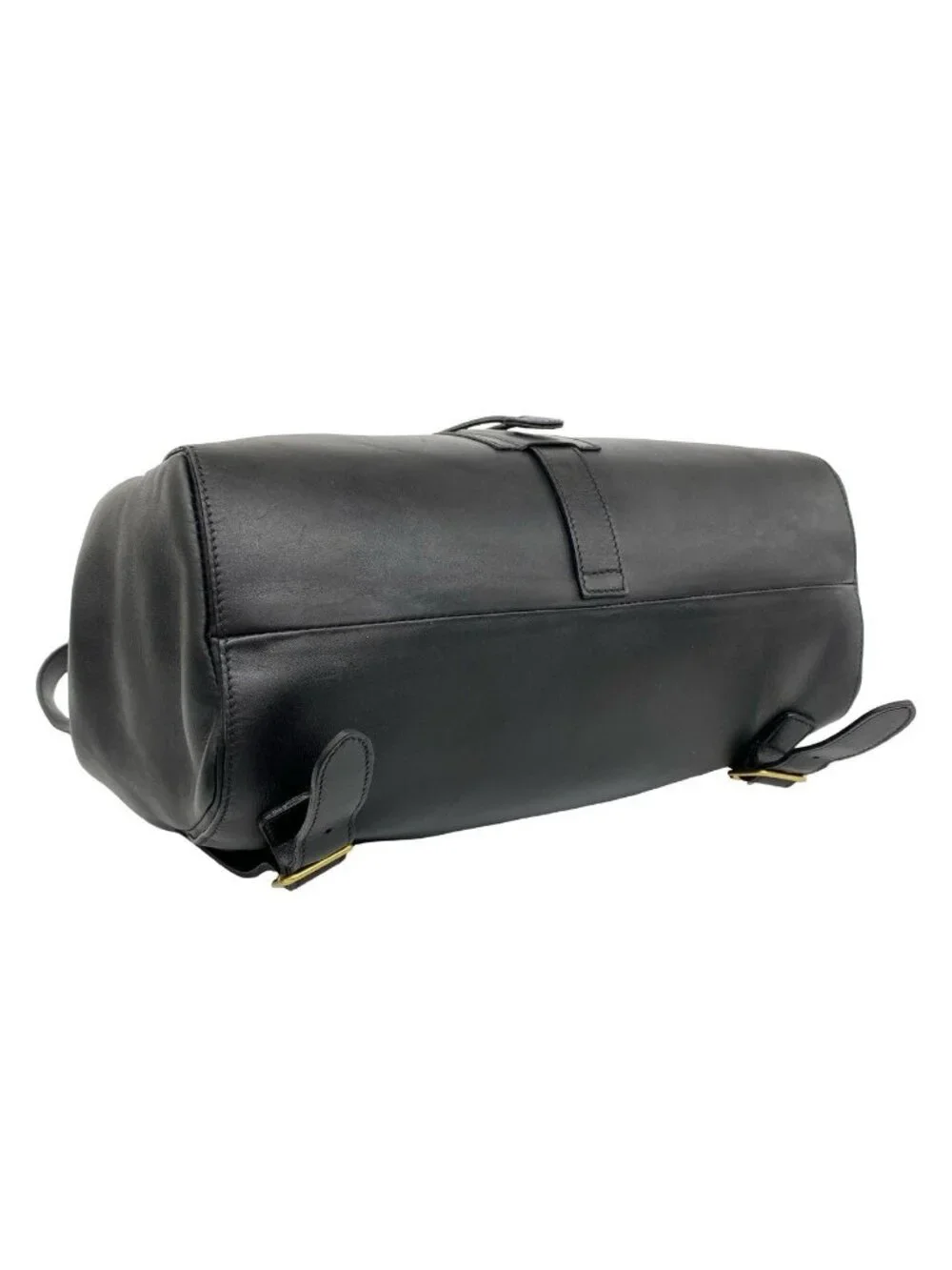 Gucci Vintage Logo Leather Drawstring Backpack Black
